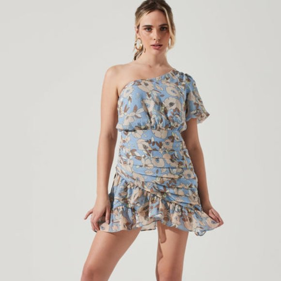 Astr Dresses & Skirts - ASTR The Label one sleeve tulip skirt mini dress Sz L NEW